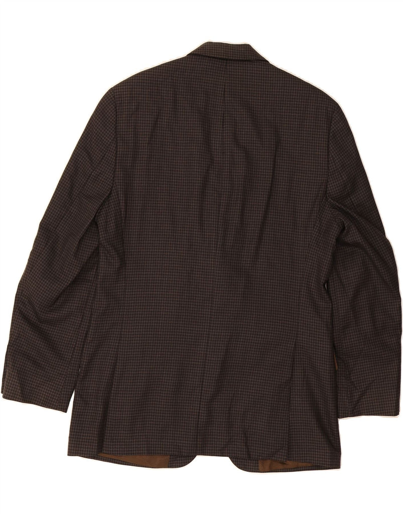 MICHAEL KORS Mens 2 Button Blazer Jacket UK 38 Medium Brown Gingham Vintage Michael Kors and Second-Hand Michael Kors from Messina Hembry 