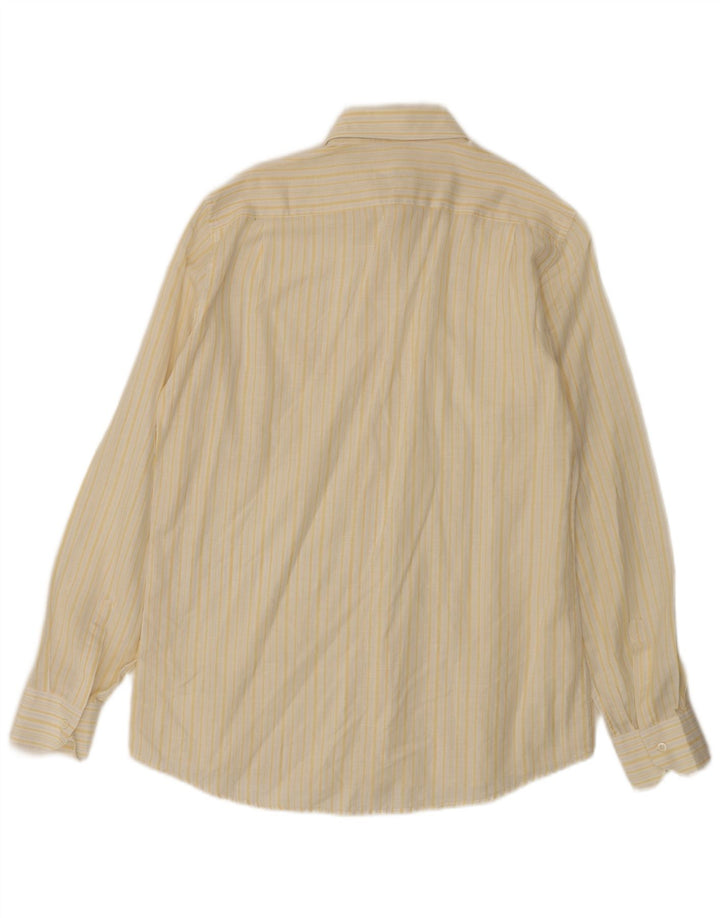 Cerruti 1881 Mens Shirt Size 39 Medium Yellow Striped