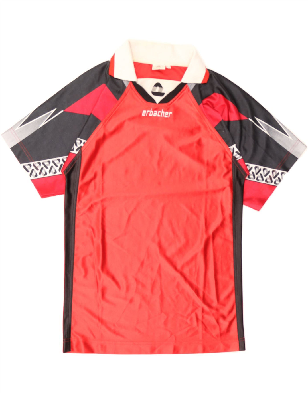 ERBACHER Mens Polo Shirt 2XS Red Colourblock Polyester Vintage Erbacher and Second-Hand Erbacher from Messina Hembry 