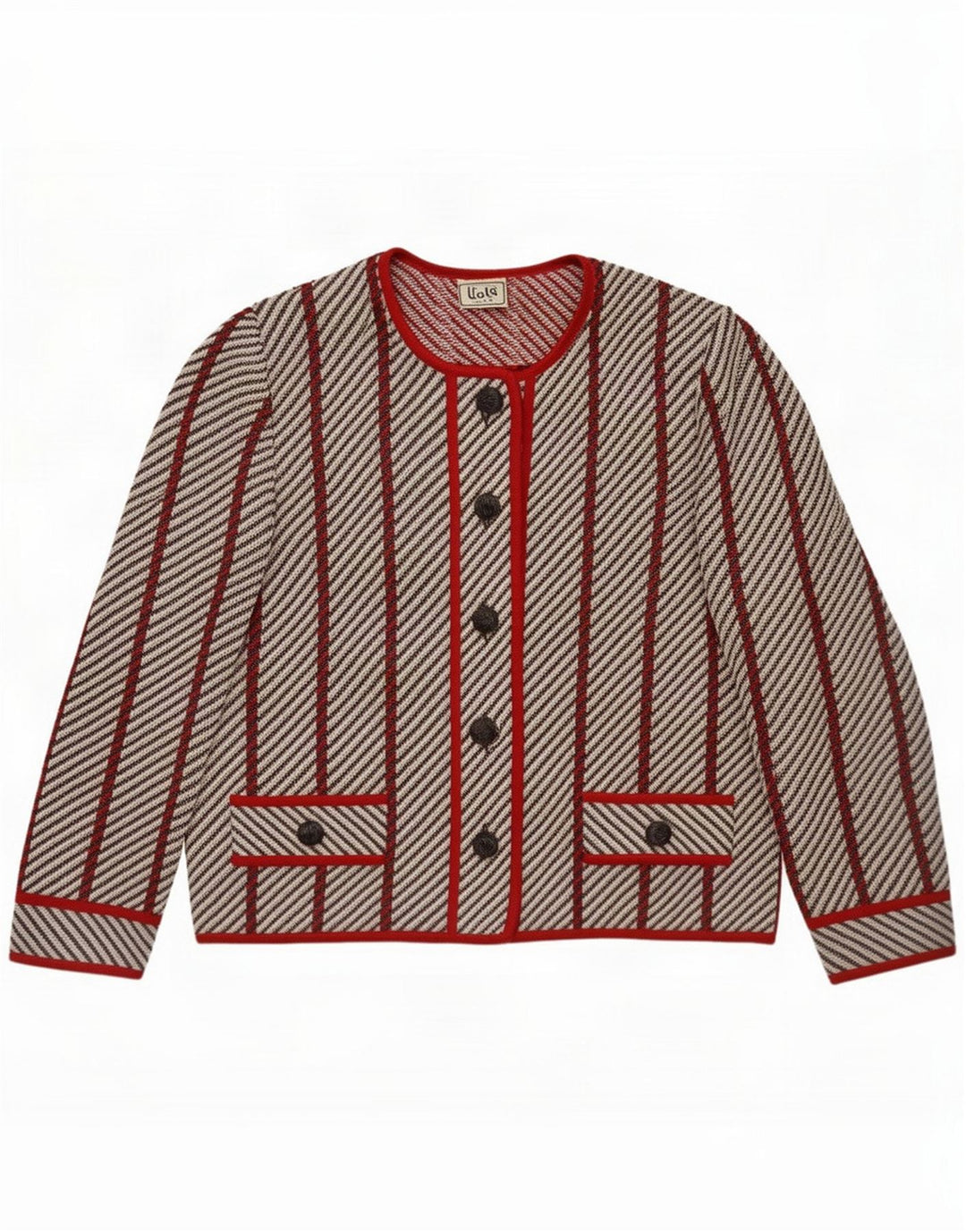 Liola Womens Cardigan Sweater UK 14 Medium Multicoloured Striped