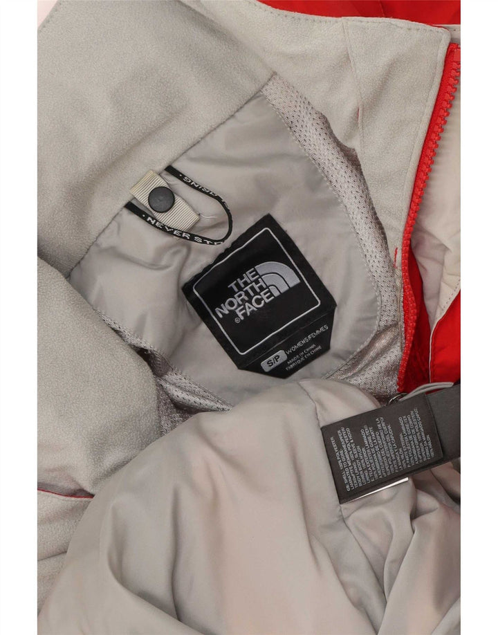 The North Face Womens Hooded Oversized Rain Jacket UK 10 Small Red