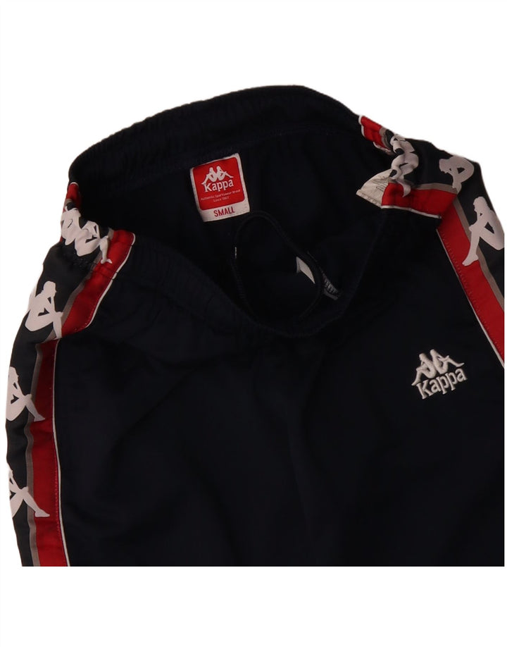 Kappa Mens Graphic Tracksuit Trousers Small Navy Blue Colourblock