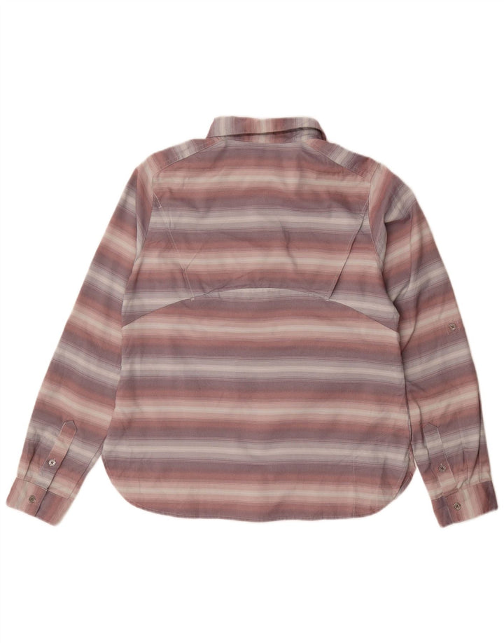 Columbia Womens Shirt UK 14 Medium Purple Striped Polyester