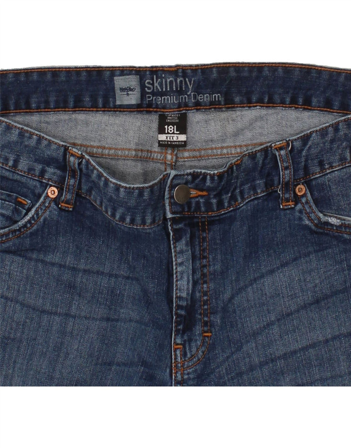 MOSSIMO Womens Capri Jeans US 18 2XL W42 L23 Navy Blue Cotton Vintage Mossimo and Second-Hand Mossimo from Messina Hembry 