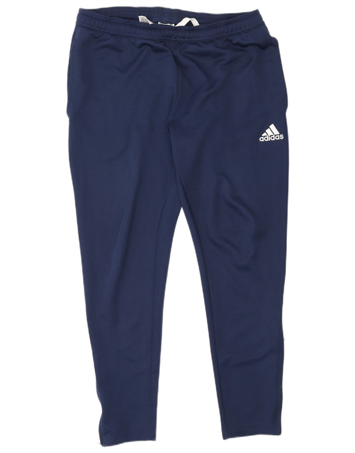 Adidas Mens Aeroready Tracksuit Trousers Large Navy Blue Polyester