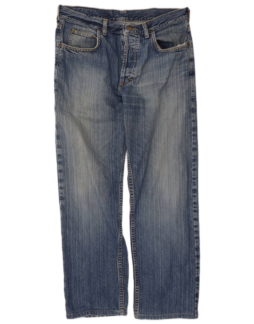 Lee Mens Seattle Straight Jeans W34 L27 Blue Cotton