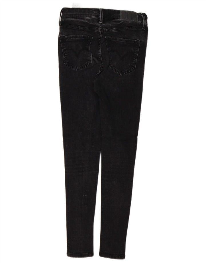 LEVI'S Womens 720 High Rise Super Skinny Jeans W25 L26 Black Cotton
