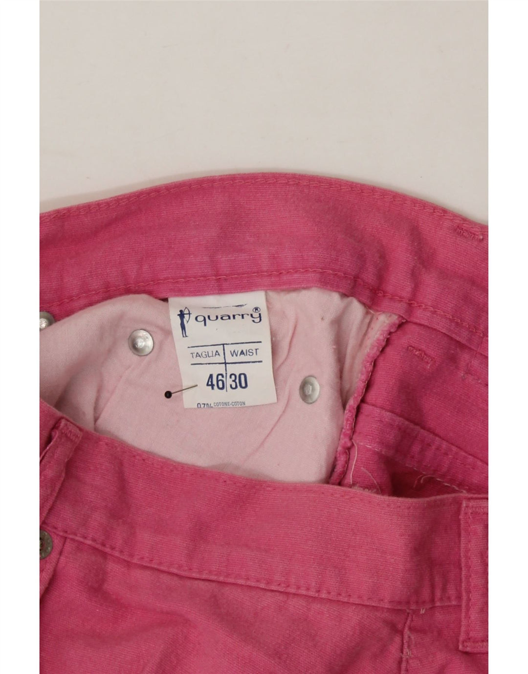 QUARRY Womens Pencil Skirt IT 46 Large W30  Pink Cotton Vintage Quarry and Second-Hand Quarry from Messina Hembry 