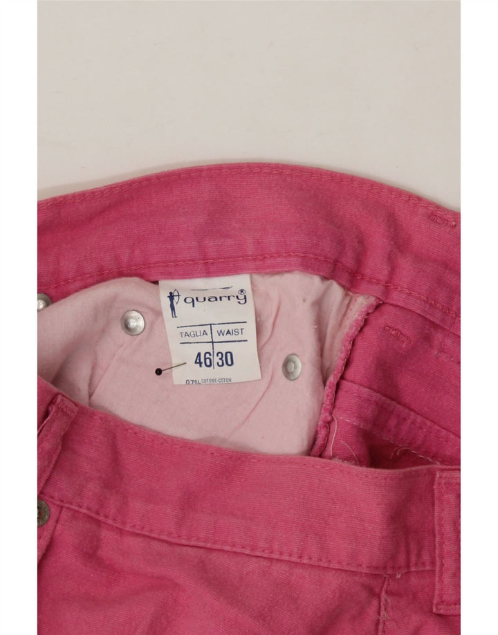 QUARRY Womens Pencil Skirt IT 46 Large W30  Pink Cotton Vintage Quarry and Second-Hand Quarry from Messina Hembry 