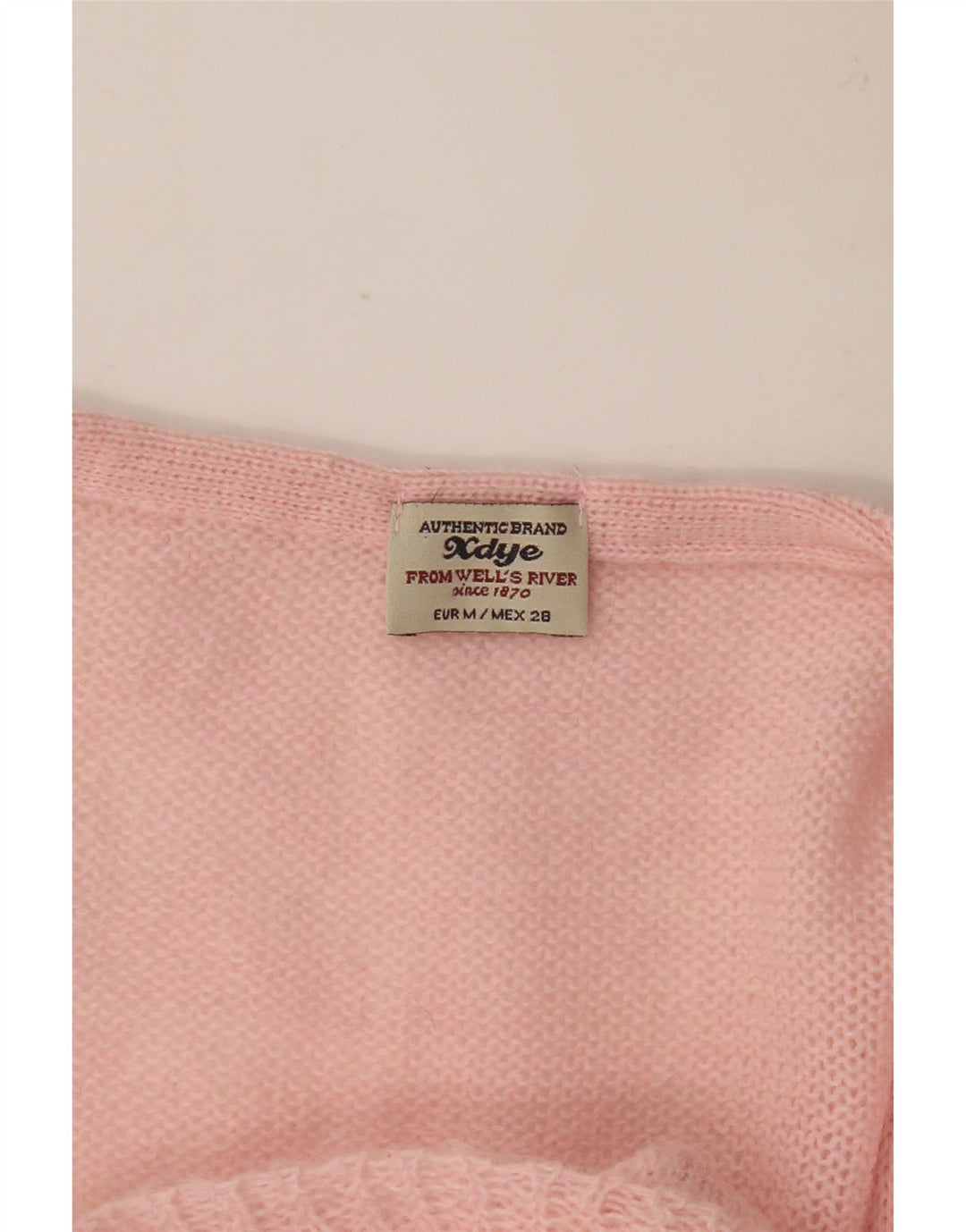 Vintage Womens V-Neck Jumper Sweater UK 12 Medium Pink