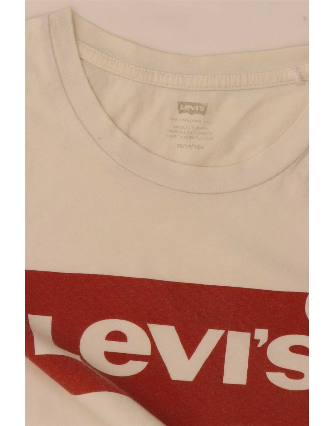 Levi's Womens Graphic T-Shirt Top UK 6 XS White