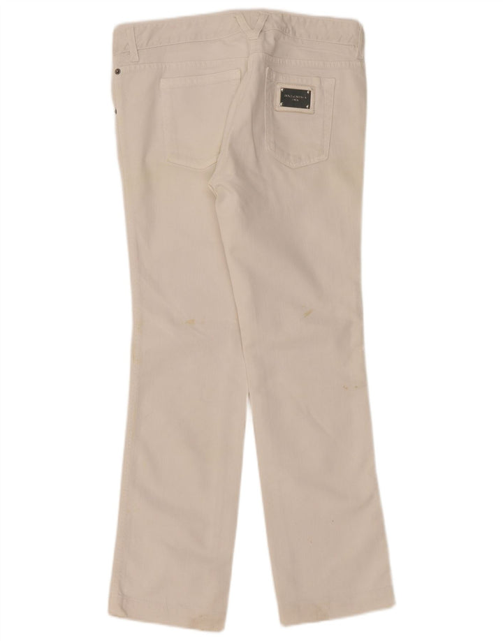 Dolce & Gabbana Womens Straight Jeans W32 L30 White