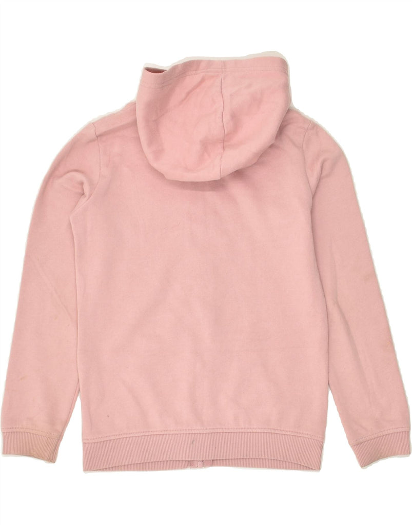 BENETTON Girls Graphic Zip Hoodie Sweater 7-8 Years Medium  Pink Cotton | Vintage Benetton | Thrift | Second-Hand Benetton | Used Clothing | Messina Hembry 