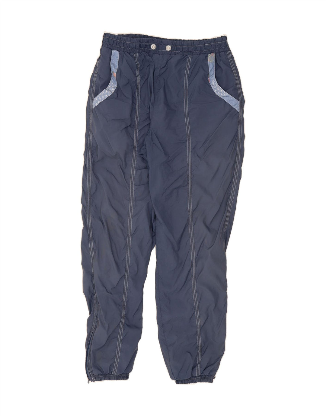 VINTAGE Womens Tracksuit Trousers Joggers IT 40 Small  Blue Polyester Vintage Vintage and Second-Hand Vintage from Messina Hembry 