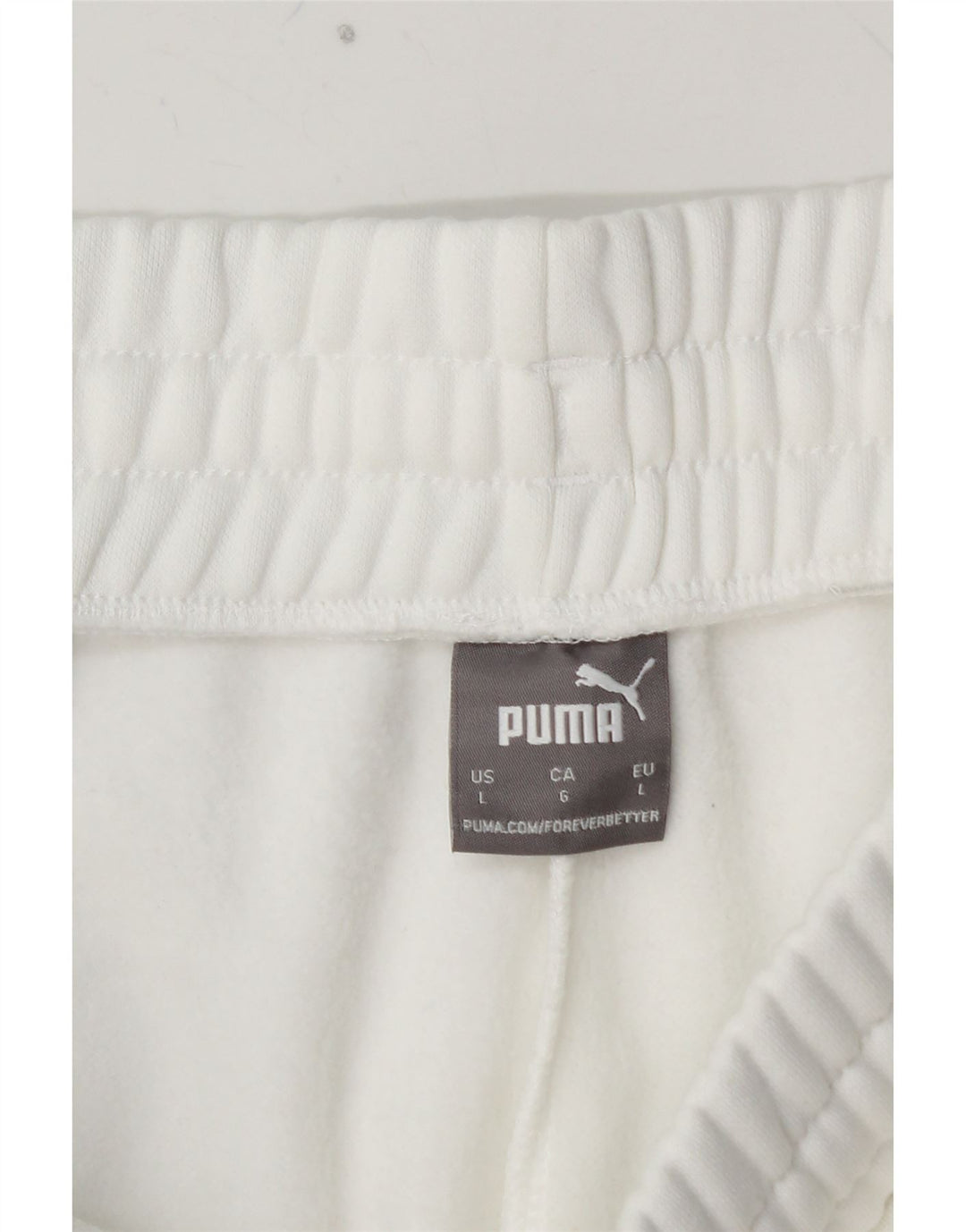 PUMA Mens Graphic Tracksuit Trousers Joggers Large  White Colourblock