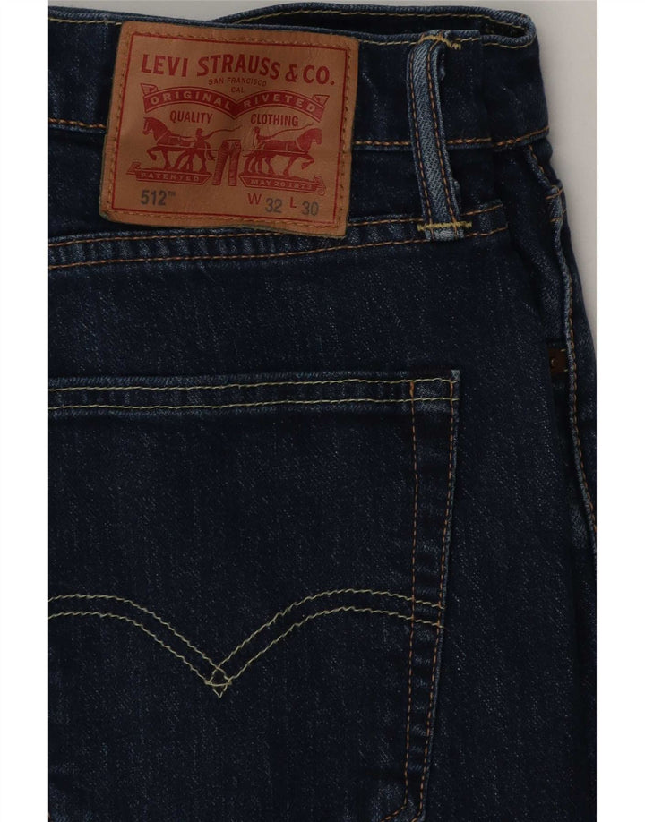 Levi's Mens 512 Slim Tapered Jeans W32 L30 Blue Cotton
