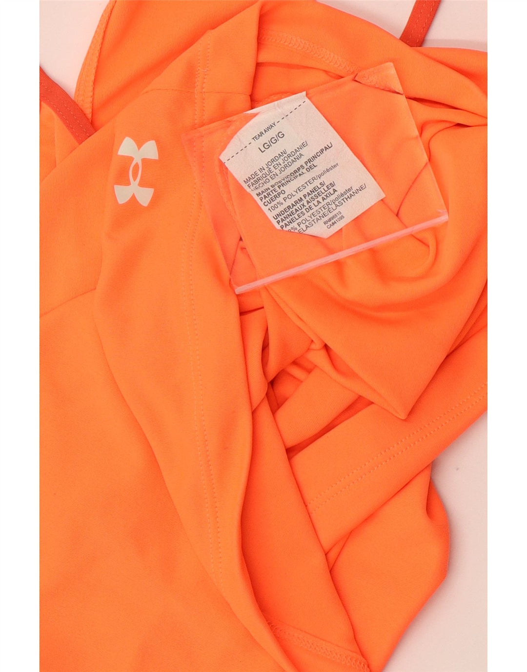 Under Armour Womens Vest Top UK 14 Large Orange Polyester