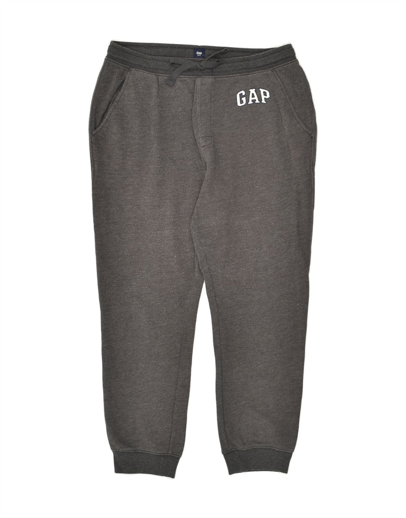 GAP Mens Graphic Tracksuit Trousers Joggers Large Grey Cotton | Vintage Gap | Thrift | Second-Hand Gap | Used Clothing | Messina Hembry 