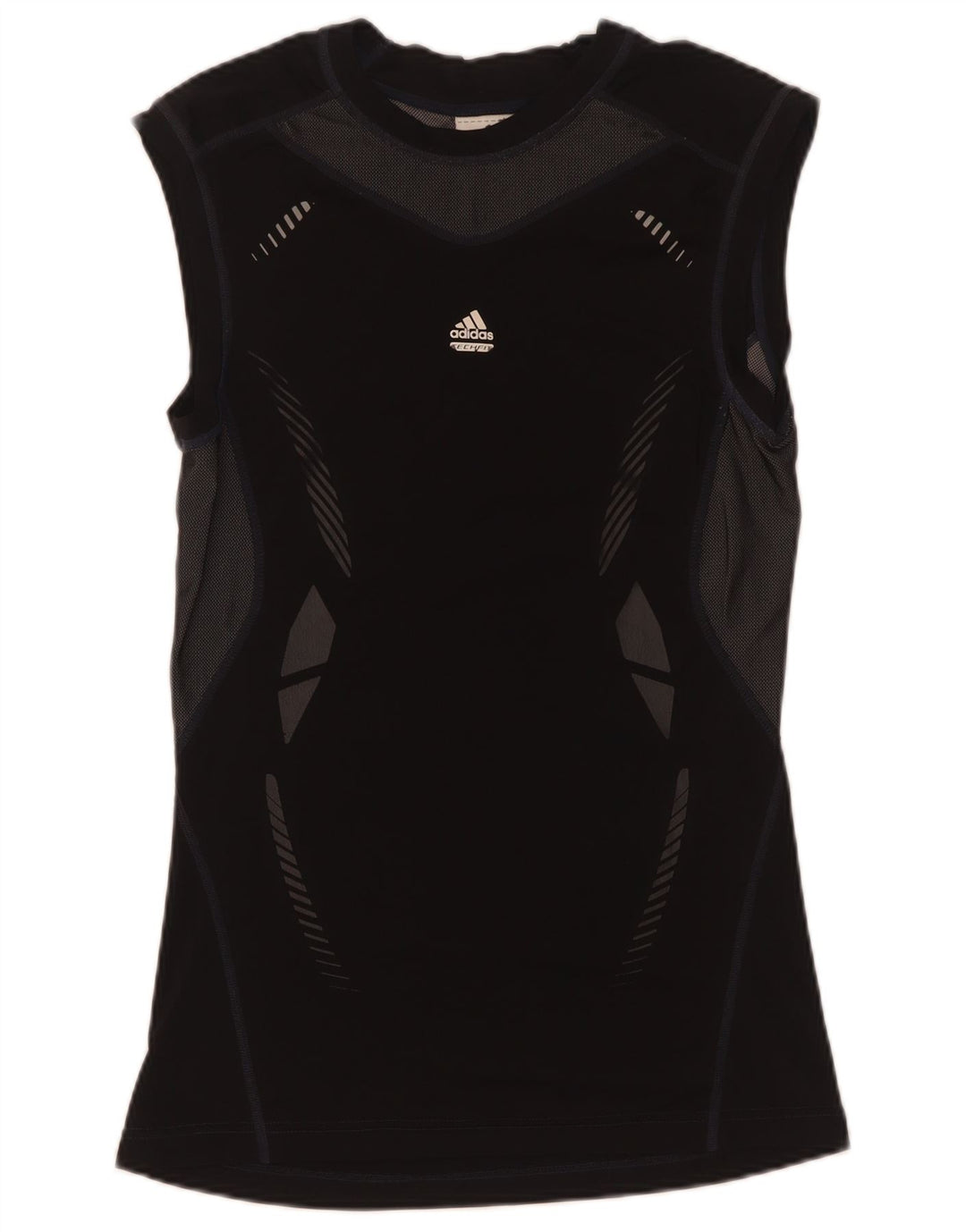 Adidas Mens Climacool Graphic Vest Top Medium Black Colourblock Polyester