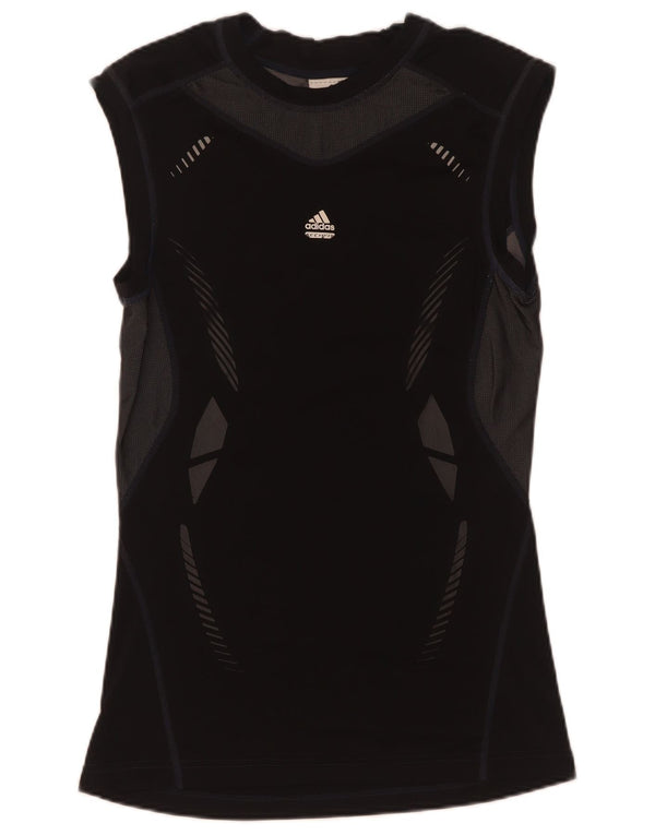 Adidas Mens Climacool Graphic Vest Top Medium Black Colourblock Polyester