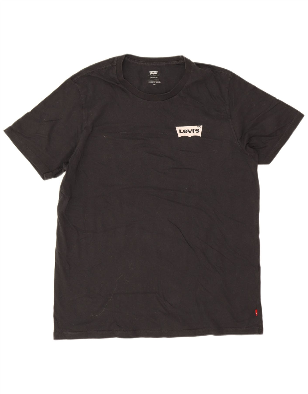 Levi's Mens Standard T-Shirt Top Large Black Cotton