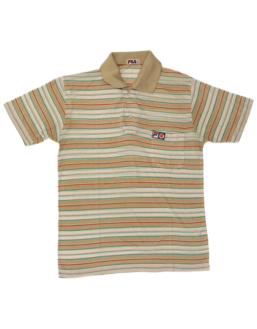 Fila Mens Polo Shirt UK 36 Small Multicoloured Striped