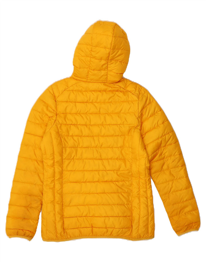 ELLESSE Womens Hooded Padded Jacket UK 10 Small Yellow Polyester Vintage Ellesse and Second-Hand Ellesse from Messina Hembry 