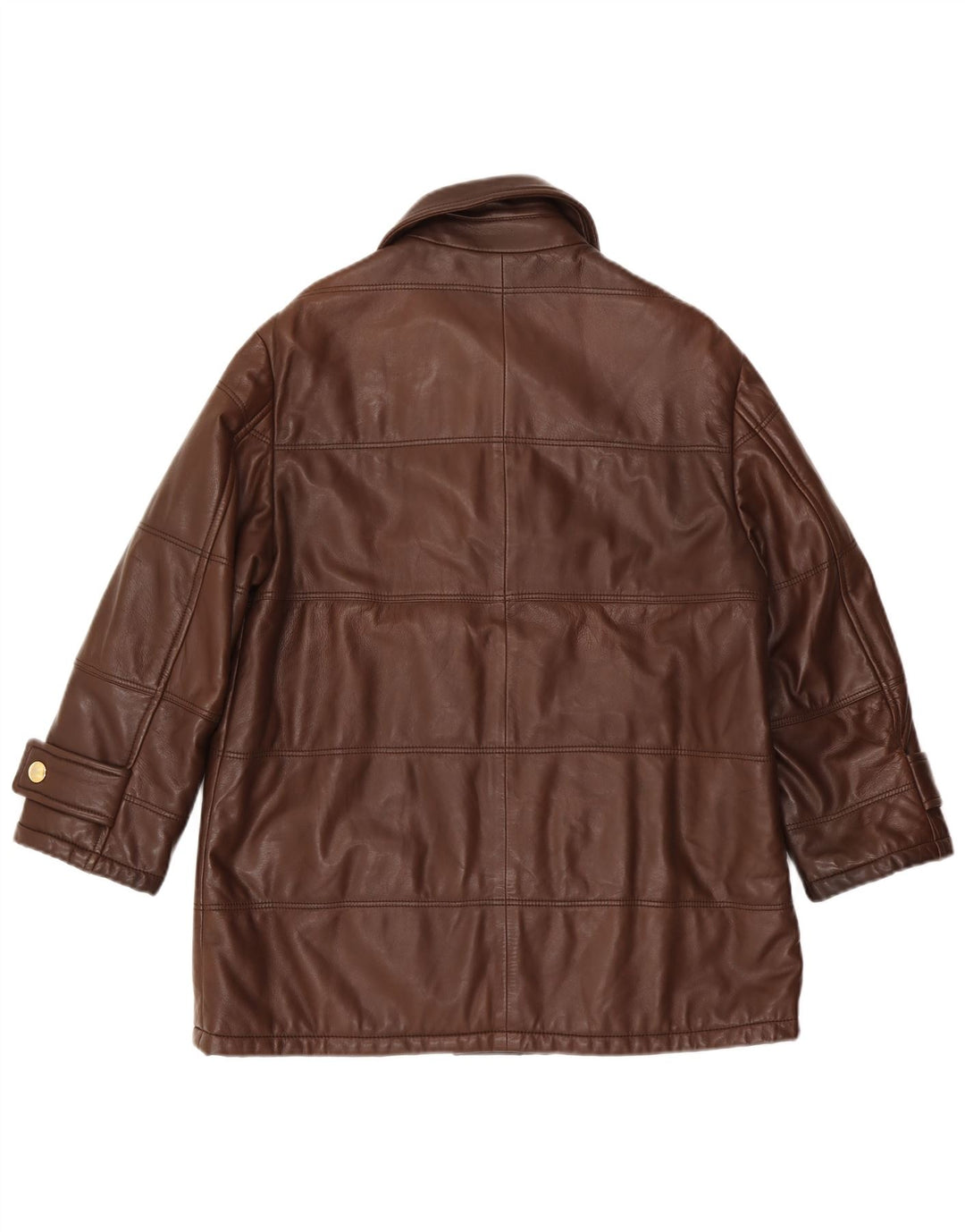 Vintage Womens Leather Jacket IT 42 Medium Brown