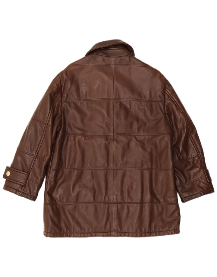 Vintage Womens Leather Jacket IT 42 Medium Brown