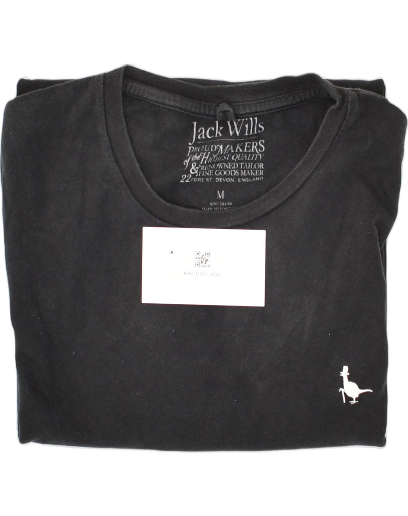 JACK WILLS Mens T-Shirt Top Medium Black Cotton | Vintage Jack Wills | Thrift | Second-Hand Jack Wills | Used Clothing | Messina Hembry 