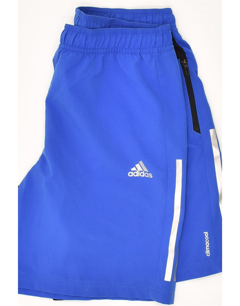 ADIDAS Mens Climacool Sport Shorts Large Blue Colourblock Polyester | Vintage Adidas | Thrift | Second-Hand Adidas | Used Clothing | Messina Hembry 