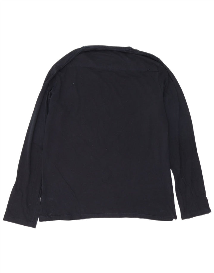 French Connection Mens Top Long Sleeve XL Navy Blue Cotton