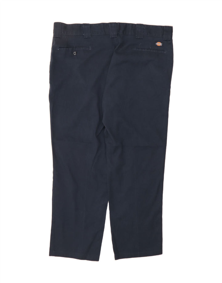 DICKIES Mens Straight Chino Trousers W42 L30 Navy Blue Polyester Vintage Dickies and Second-Hand Dickies from Messina Hembry 