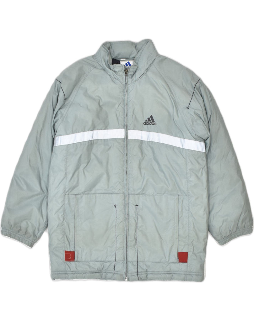 ADIDAS Boys Windbreaker Jacket 11-12 Years Grey Polyester Winter | Vintage | Thrift | Second-Hand | Used Clothing | Messina Hembry 