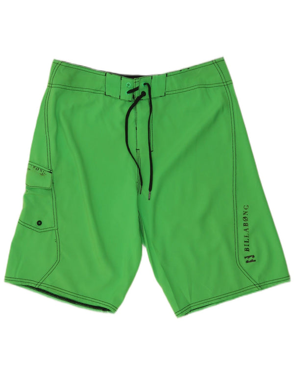 Billabong Mens Swimming Shorts Medium  Green Polyester