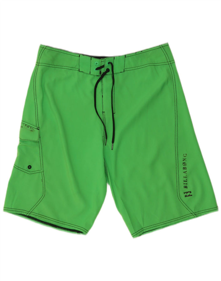 Billabong Mens Swimming Shorts Medium  Green Polyester