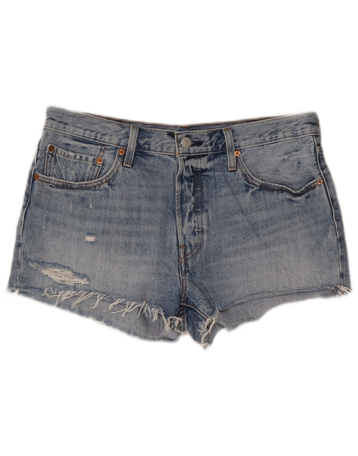 Levi's Womens 501 Denim Shorts W32 Medium Blue Cotton