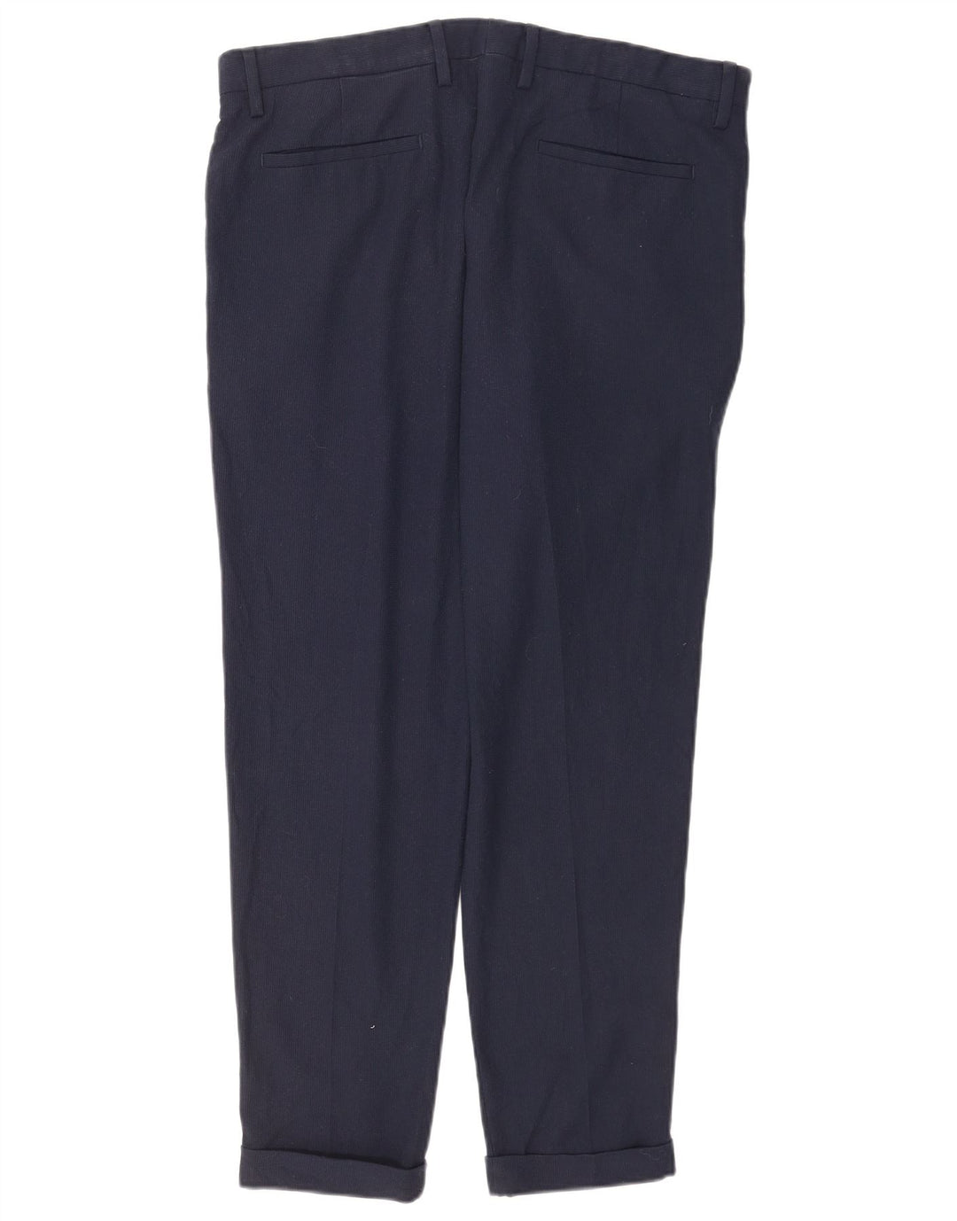 Zara Mens Slim Suit Trousers EU 44 Large W34 L30 Navy Blue Polyester