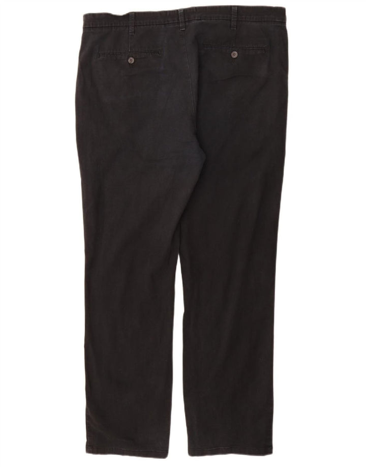 Marks & Spencer Mens Regular Fit Chino Trousers W38 L33 Black Cotton