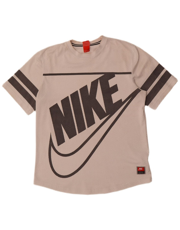 Nike Mens Graphic T-Shirt Top Large White Polyester