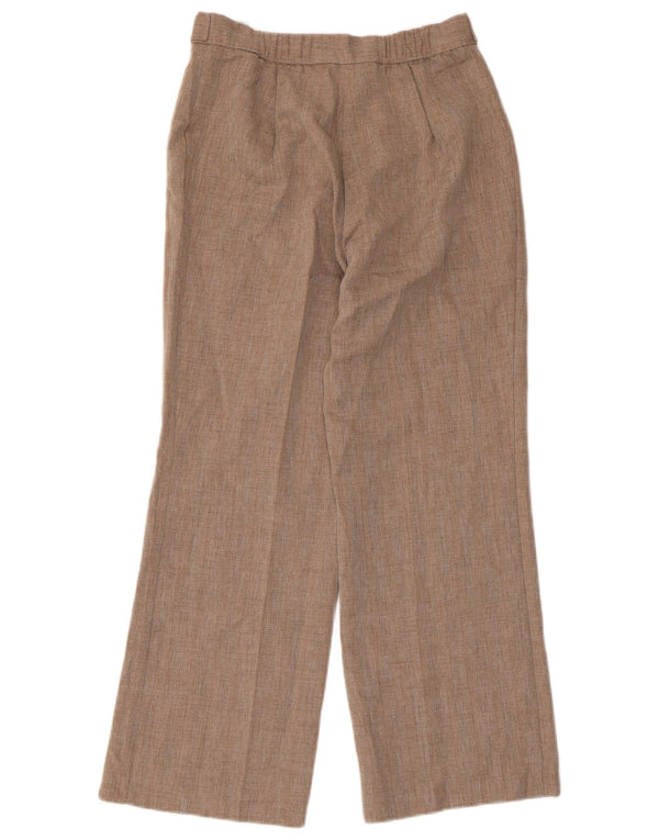 Marks & Spencer Womens Straight Casual Trousers UK 10 Small W28 L27 Beige