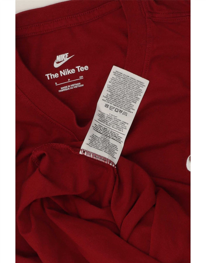 Nike Mens T-Shirt Top Small Burgundy Cotton