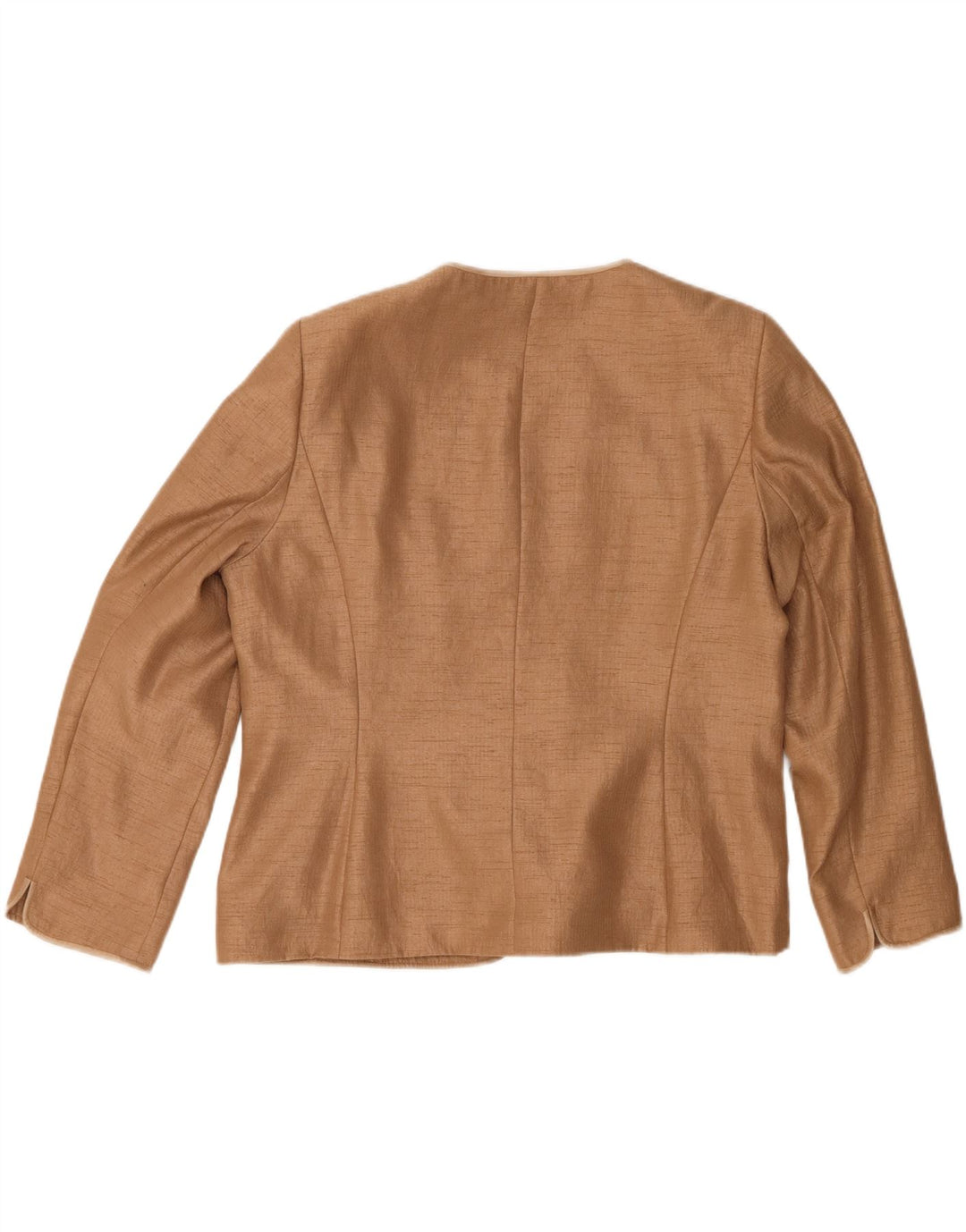 Jacques Vert Womens 1 Button Blazer Jacket UK 22 3XL Beige Polyester