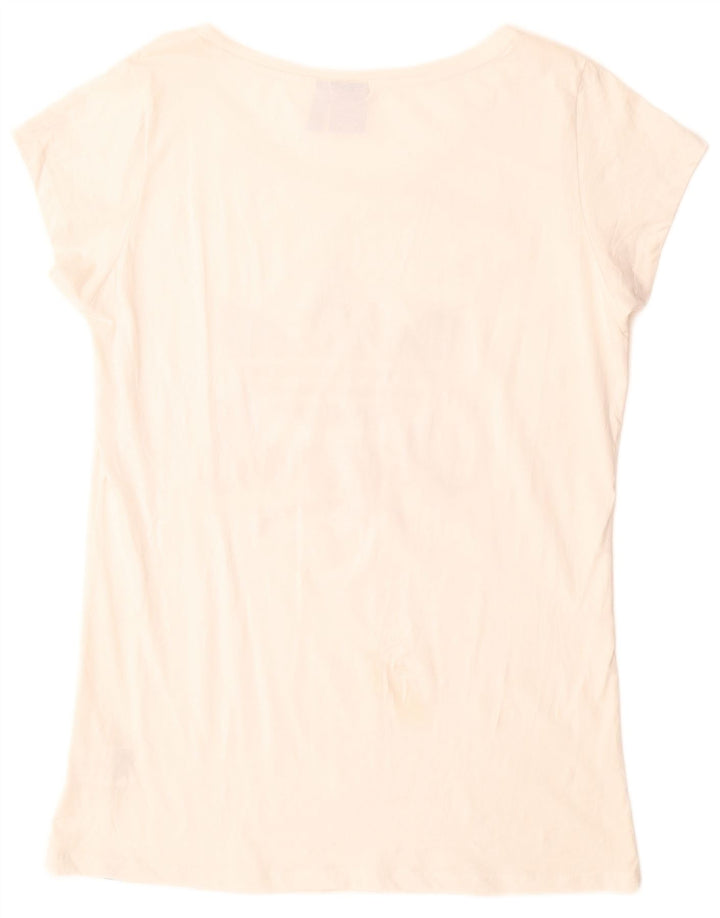 ADIDAS Womens Longline Graphic T-Shirt Top UK 22 XL White Cotton