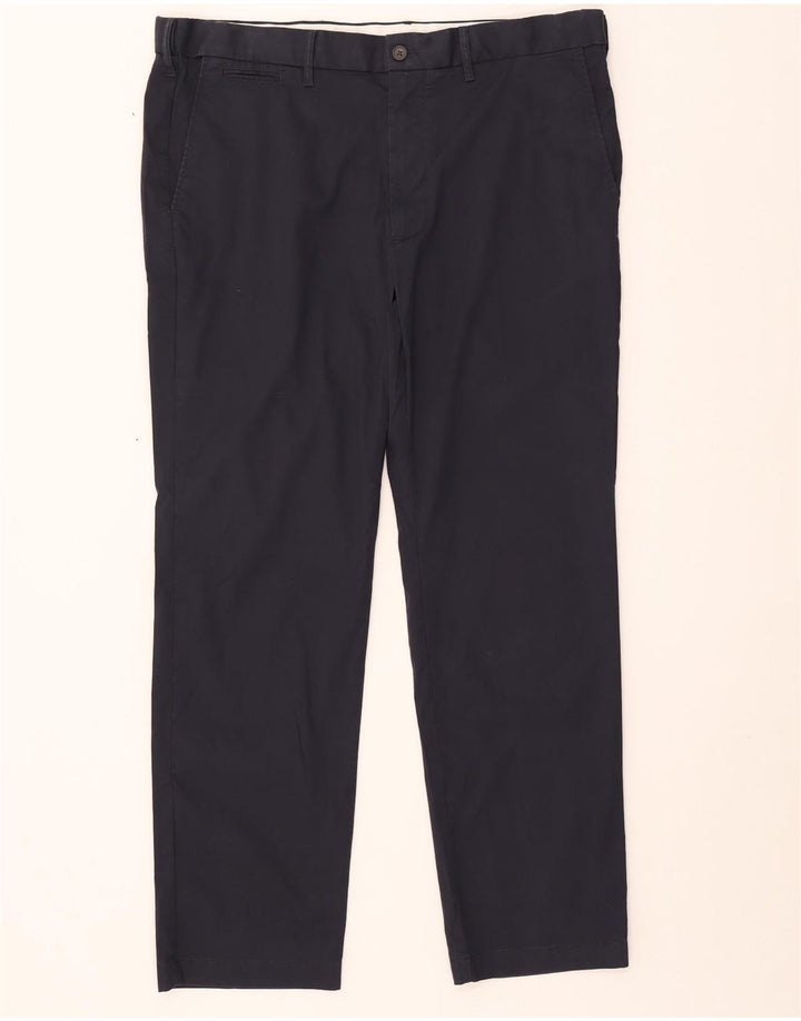 MARKS & SPENCER Mens Straight Regular Fit Chino Trousers W38 L30 Navy Blue