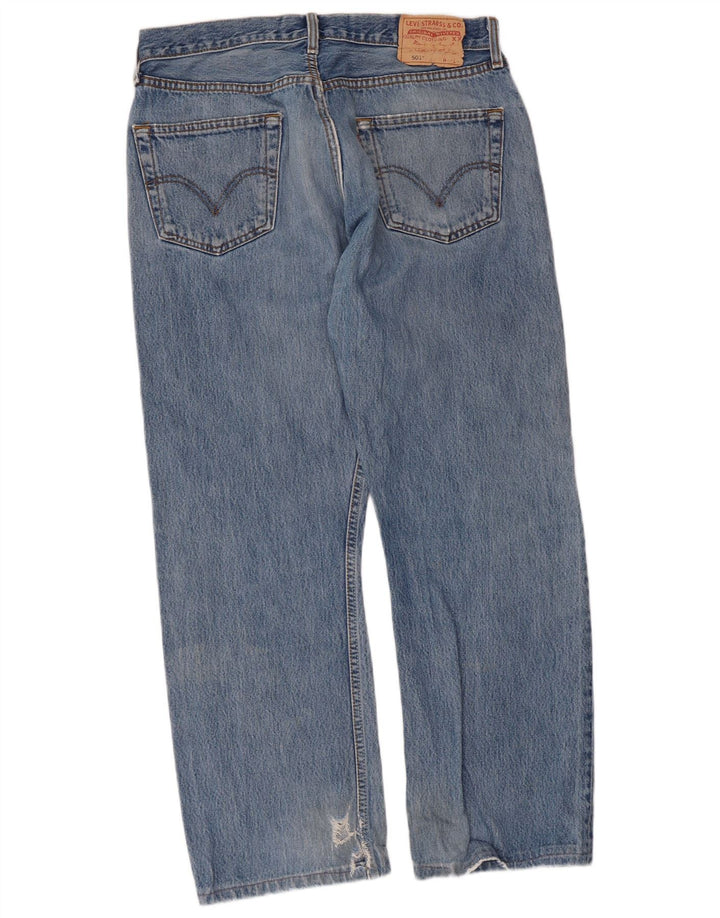 Levi's Mens 501 Straight Jeans W34 L27 Blue Cotton