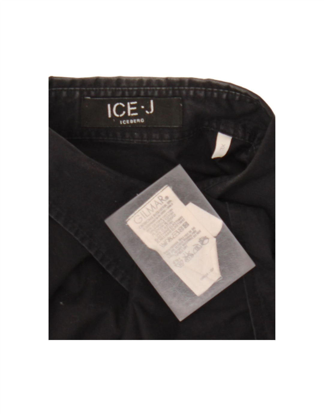 ICEBERG Boys Graphic Shirt 15-16 Years XL Black Cotton