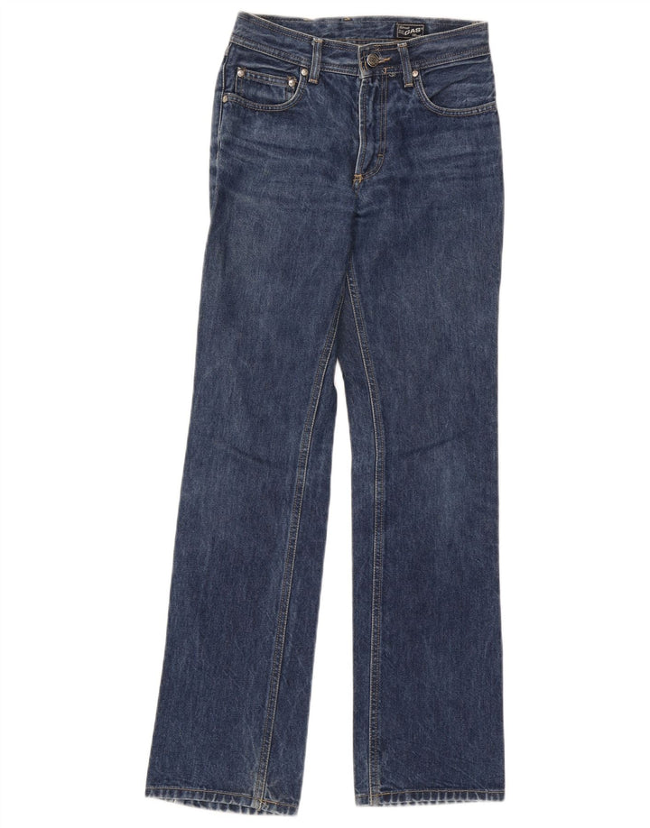 Gas Womens Straight Jeans W27 L31 Blue Cotton