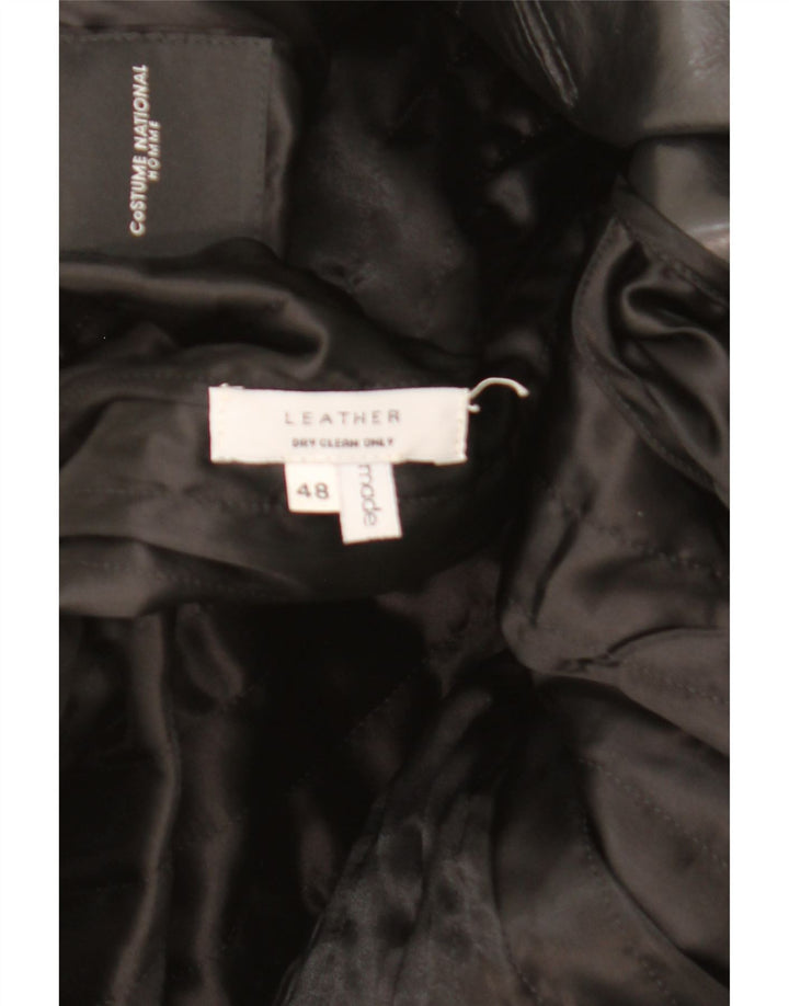 Costume National Mens Double Breasted Jacket IT 48 Medium Black