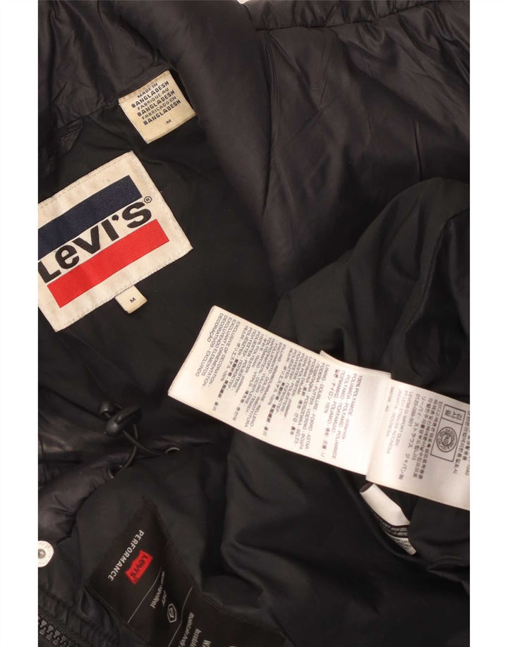 Levi's Mens Padded Jacket UK 38 Medium Black Polyamide